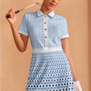 Acesgolf Not So Classic Short Sleeve A-Line 36.5 Inch Dress Medium Retail $99.99